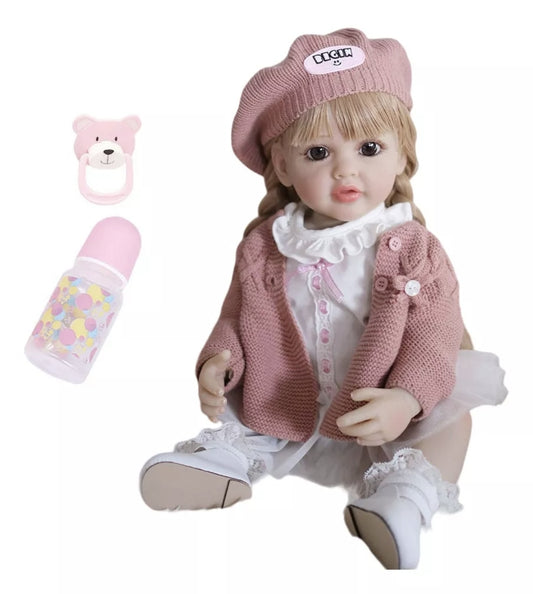 Muñeca TIPO Reborn Silicona 55cm