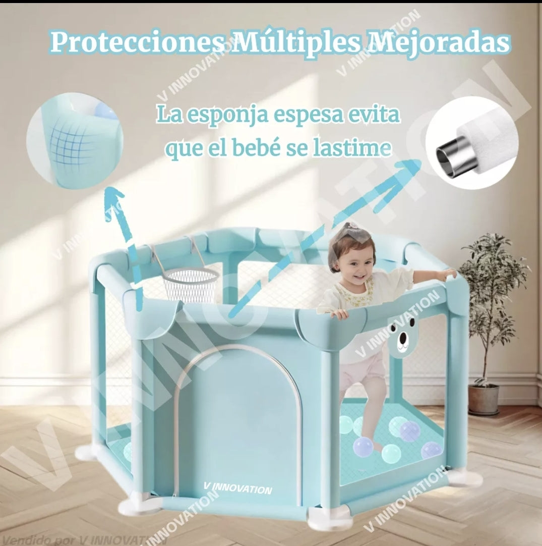 Corralito para bebé hexagonal
