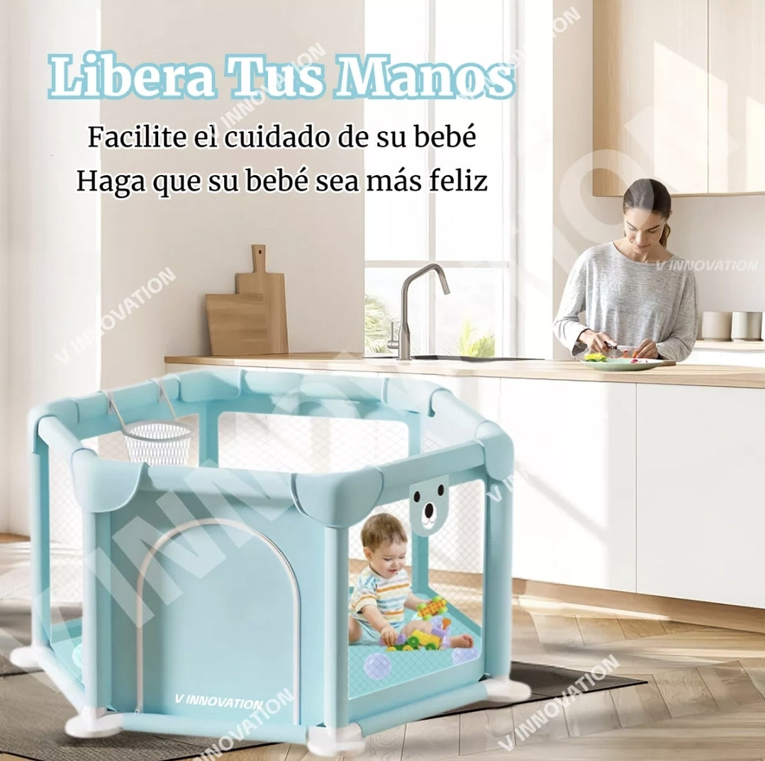 Corralito para bebé hexagonal