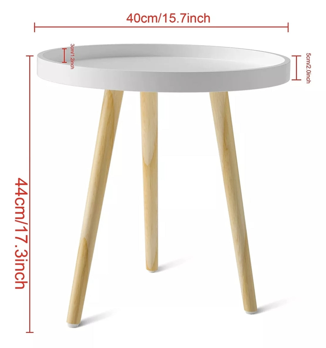 Mesa Auxiliar redonda 40cm