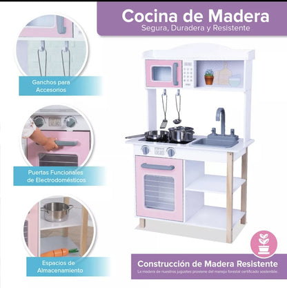 Cocinita de madera Classic Chef 60x30x93cm