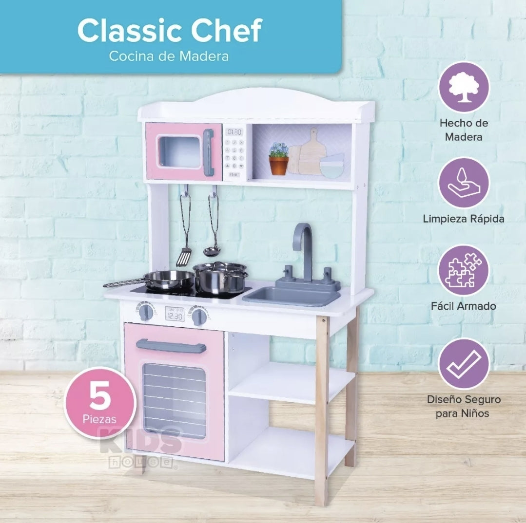 Cocinita de madera Classic Chef 60x30x93cm