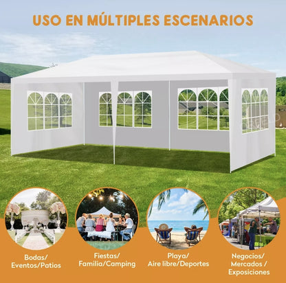 Toldo carpa 6x3m para jardín