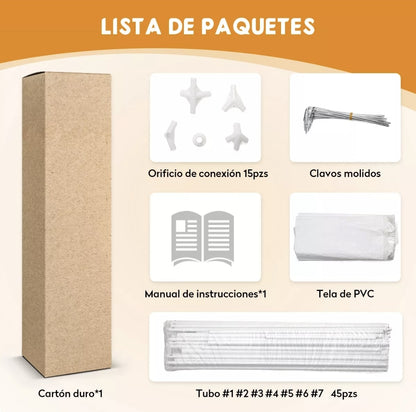 Toldo carpa 6x3m para jardín