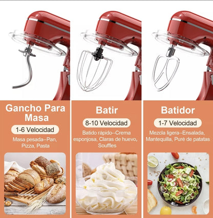 Batidora de pedestal 3 en 1: 660w 10 velocidades 6L