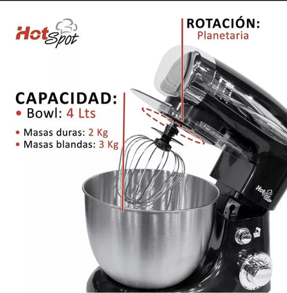Batidora de pedestal Hot Spot 800w 6 velocidades