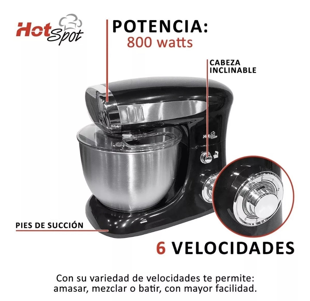 Batidora de pedestal Hot Spot 800w 6 velocidades
