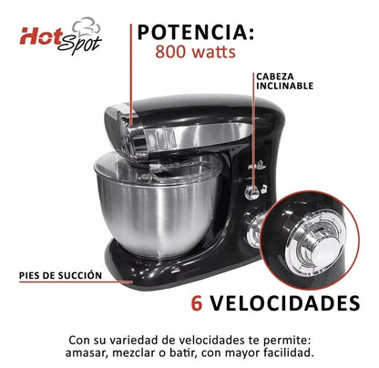 Batidora de pedestal Hot Spot 800w 6 velocidades