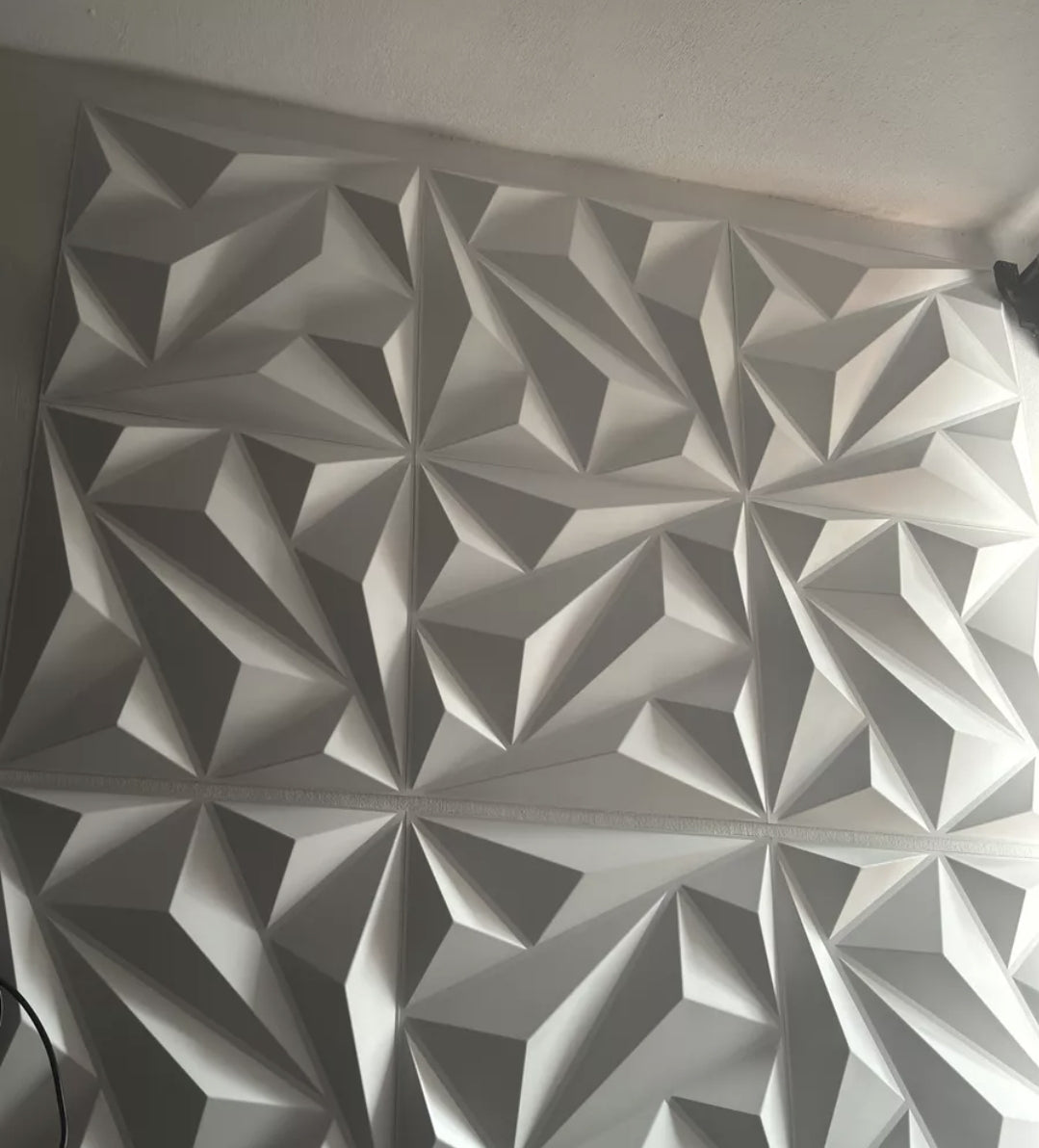 Paneles decorativos 3D de PVC 50x50cm BLANCO MATE