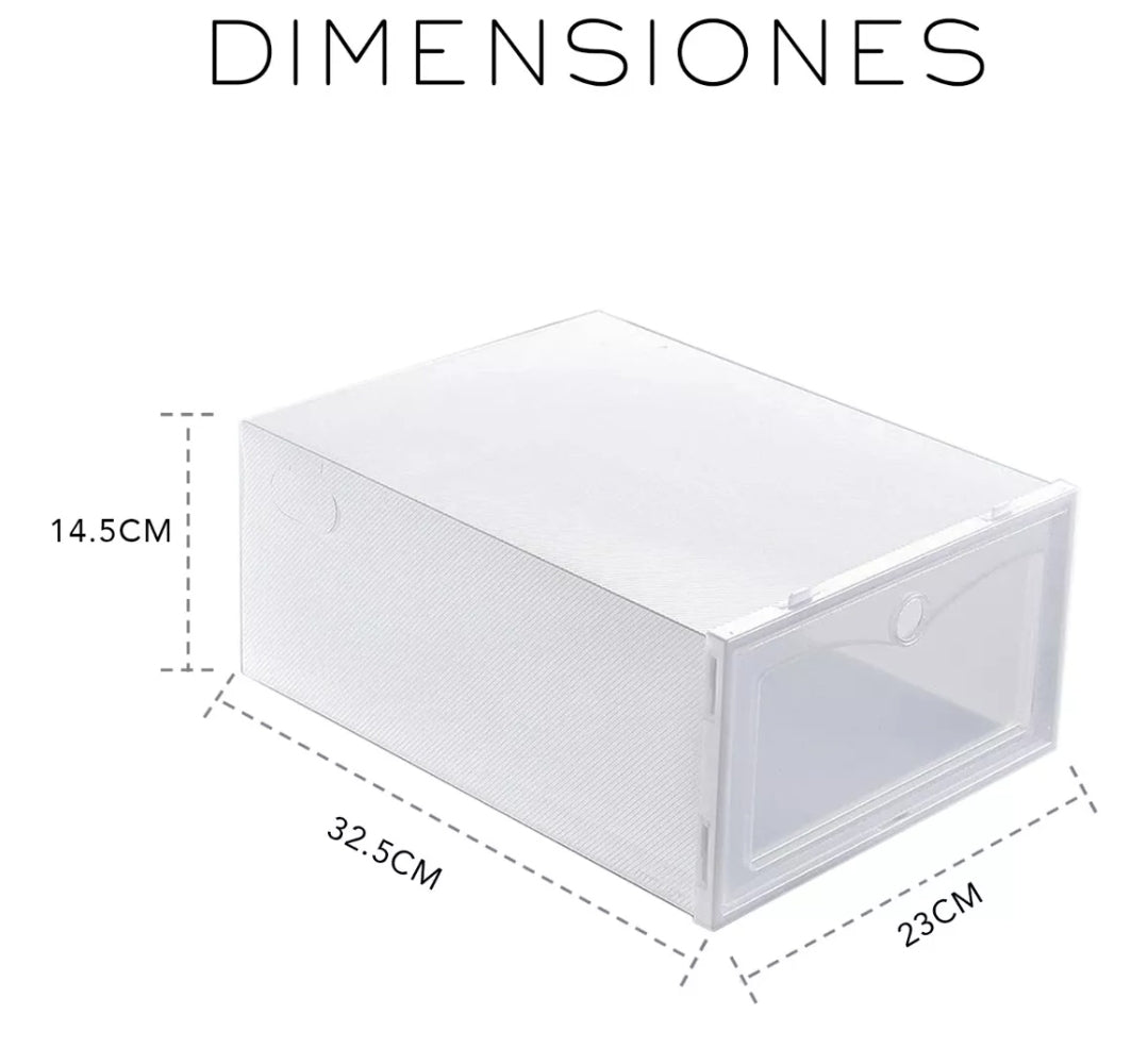 Cajas De Zapatos Apilables  PLÁSTICO FLEXIBLE ⚠️