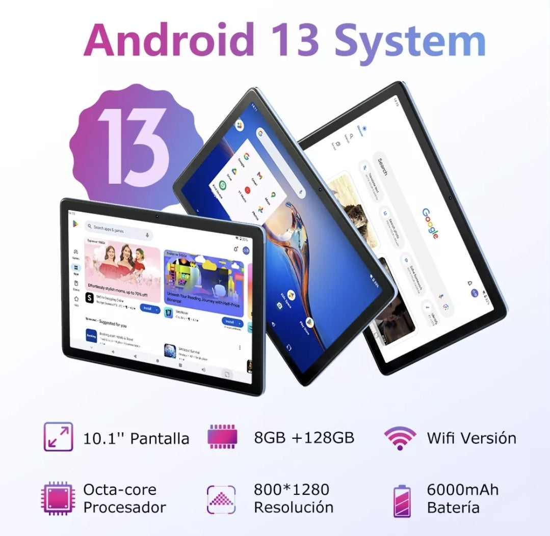 Tablet Cubot TAB 60 Ram 80GB memoria 128GB 10.1" Android 13