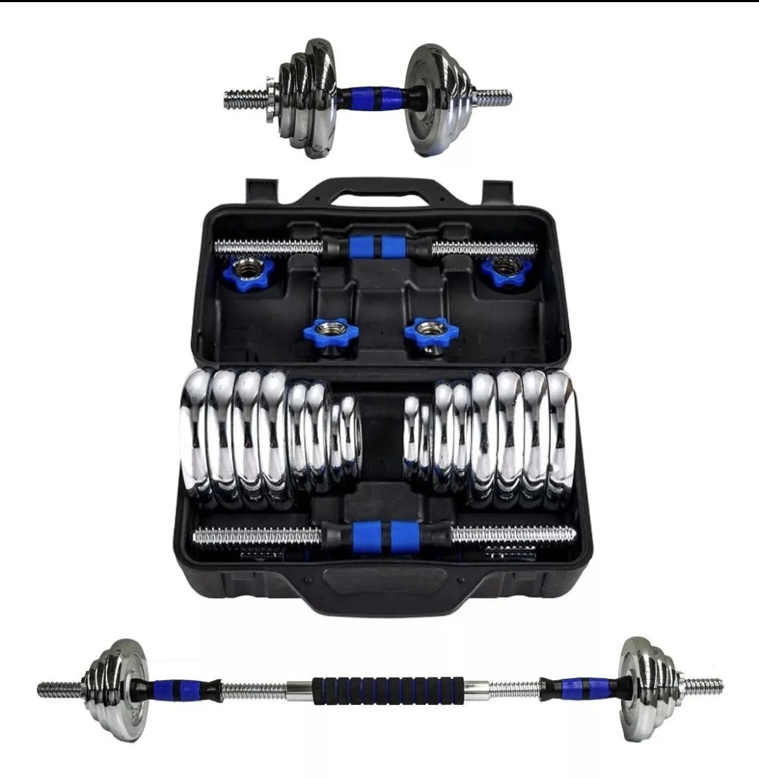 Kit mancuernas Pesas-Barra-Discos 30kg/60lb