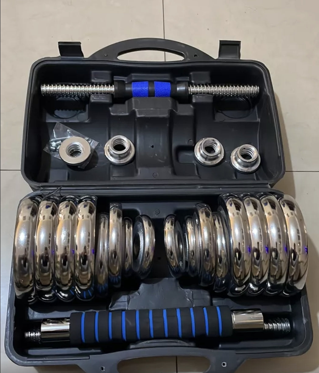 Kit mancuernas Pesas-Barra-Discos 30kg/60lb