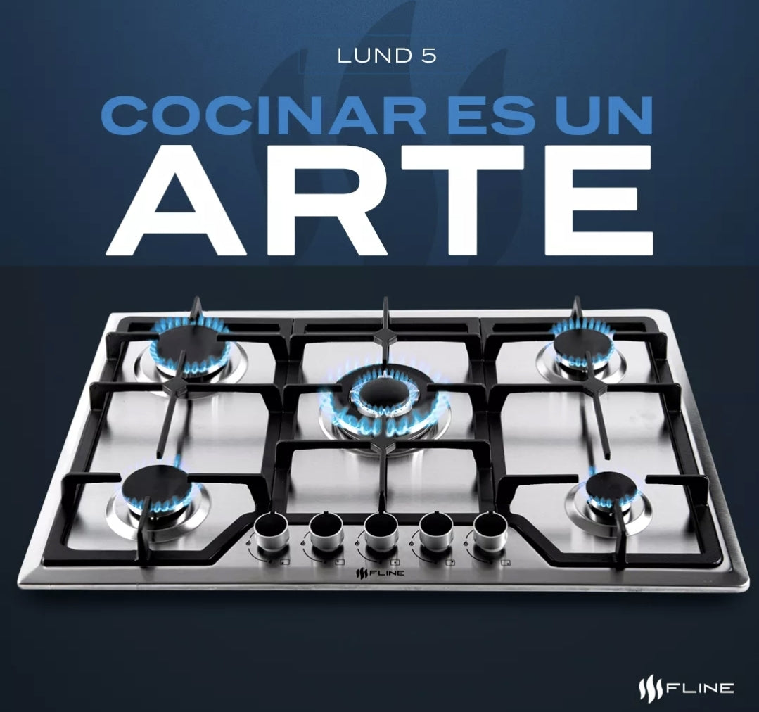 Parrilla Fline empotrable 5 quemadores FLINE | LUND 5 |