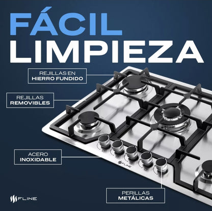 Parrilla Fline empotrable 5 quemadores FLINE | LUND 5 |