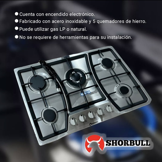 Parrilla empotrable Shorbull 5 quemadores