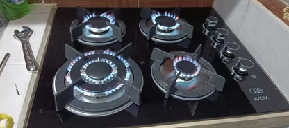 Parrilla  AVERA 4 quemadores Vidrio Templado