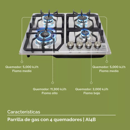 Parrilla AVERA 4 quemadores