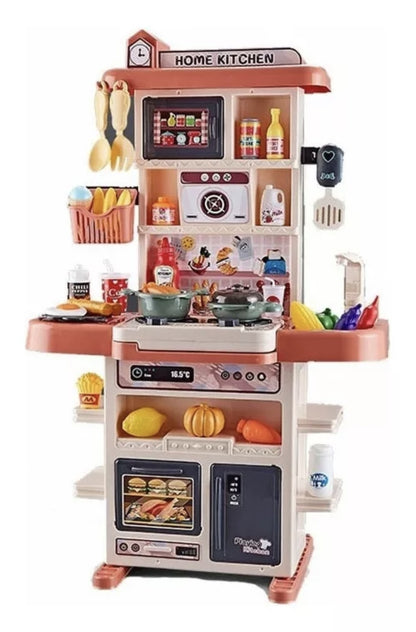 Juguete de cocina 43 piezas con luz, sonido, agua, vapor y spray