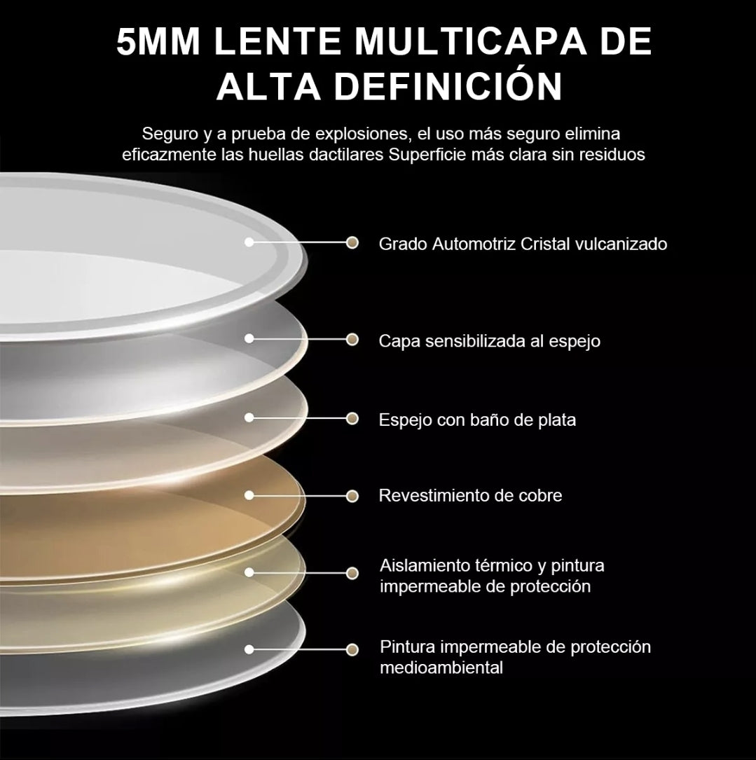 Espejo redondo con luz LED diámetro 60cm