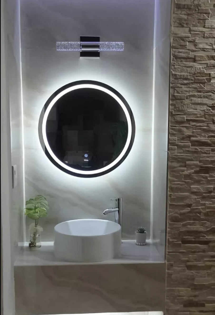Espejo redondo con luz LED diámetro 60cm