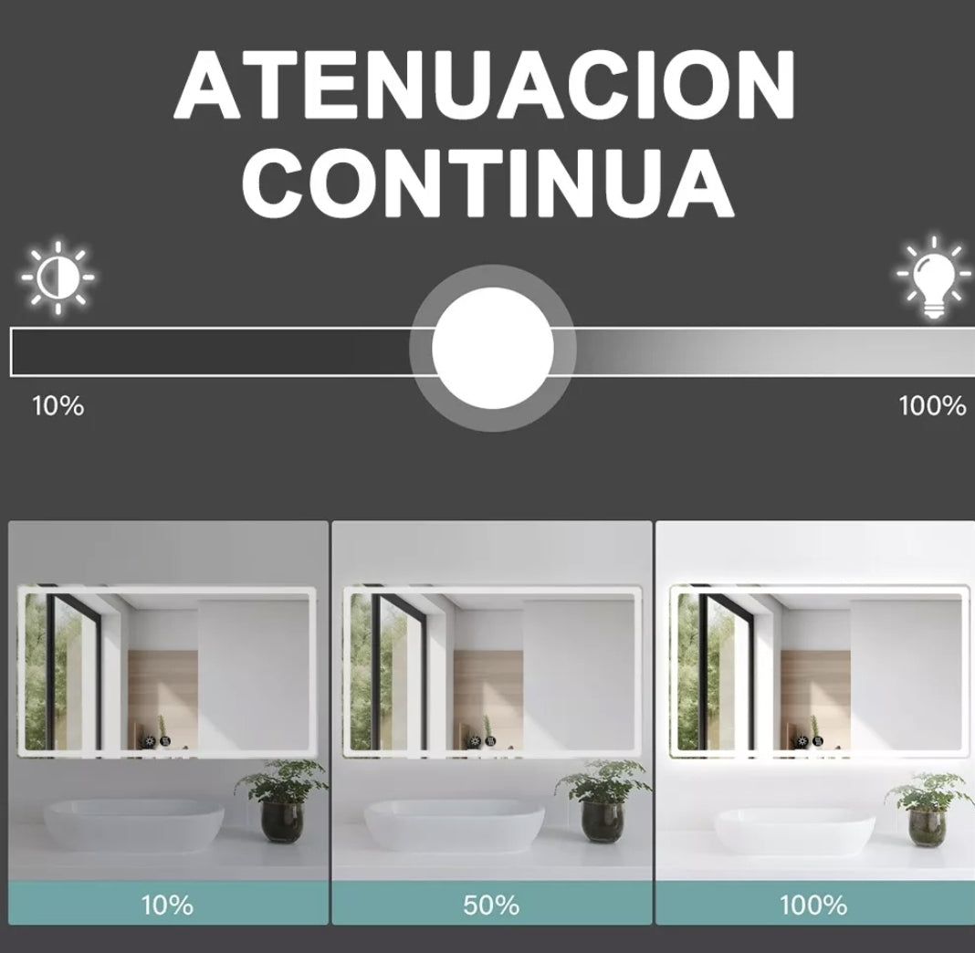 Espejo LED 100x80cm