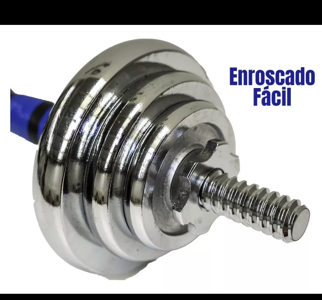 Kit de mancuernas 30 kg ajustable a barra recta