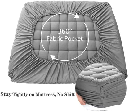 Funda de colchón acolchada de 600 hilos MATRIMONIAL