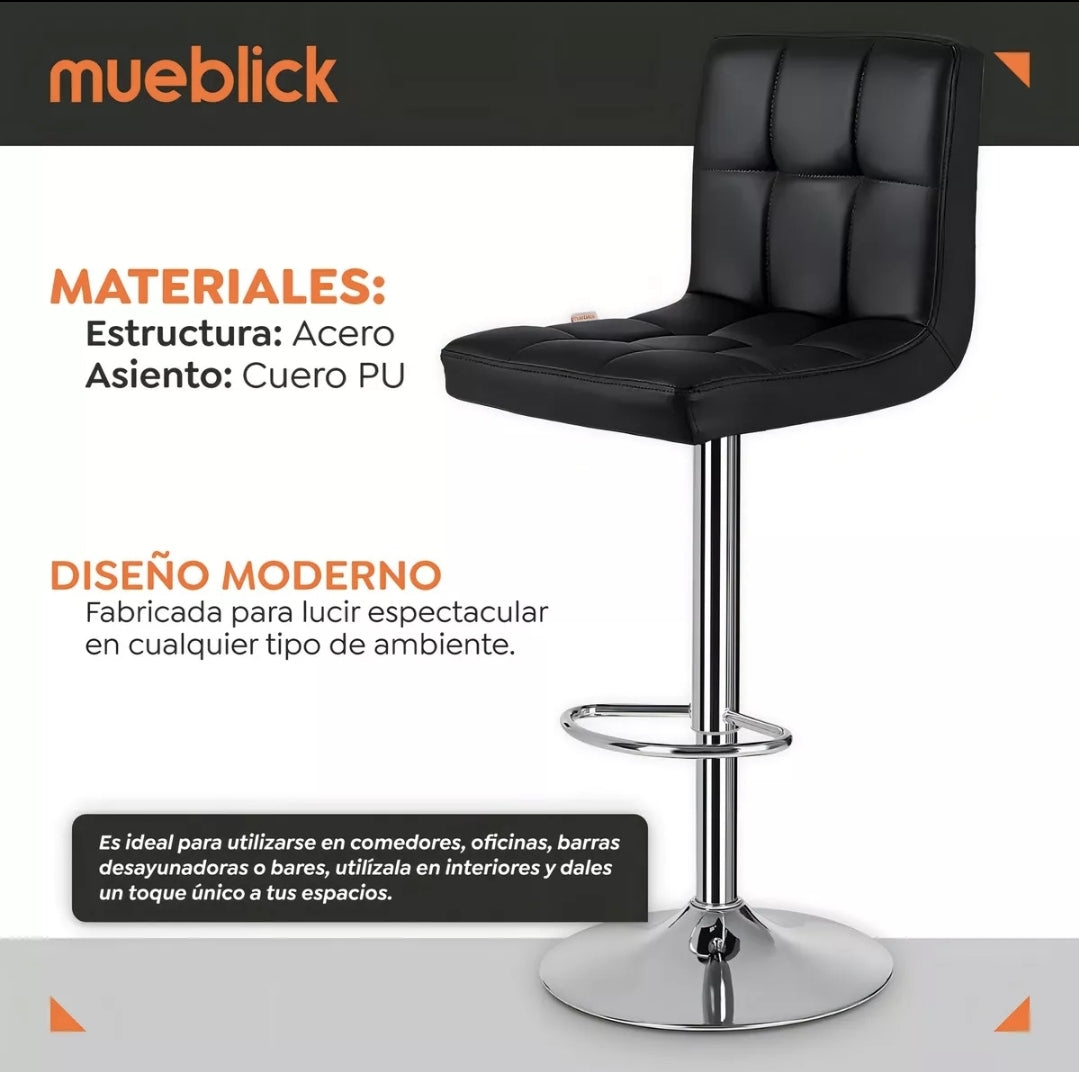 Set de 2 bancos altura regulable