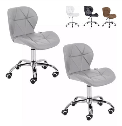 2 sillas de escritorio moderna cromada