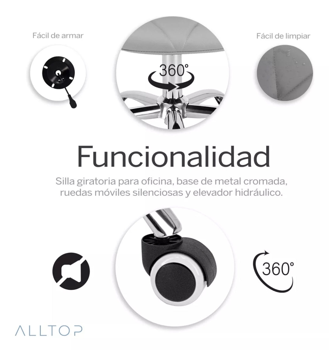 2 sillas de escritorio moderna cromada