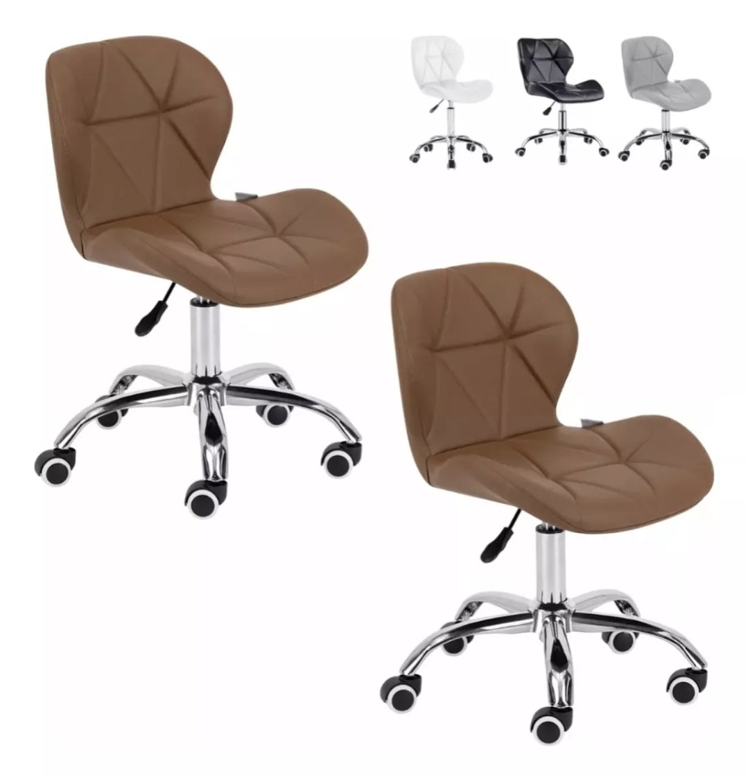 2 sillas de escritorio moderna cromada