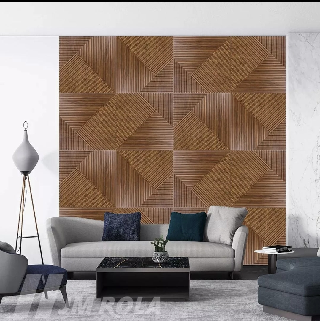 Paneles decorativo 3D Caoba 50x50cm