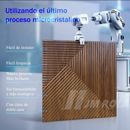 Paneles decorativo 3D Caoba 50x50cm