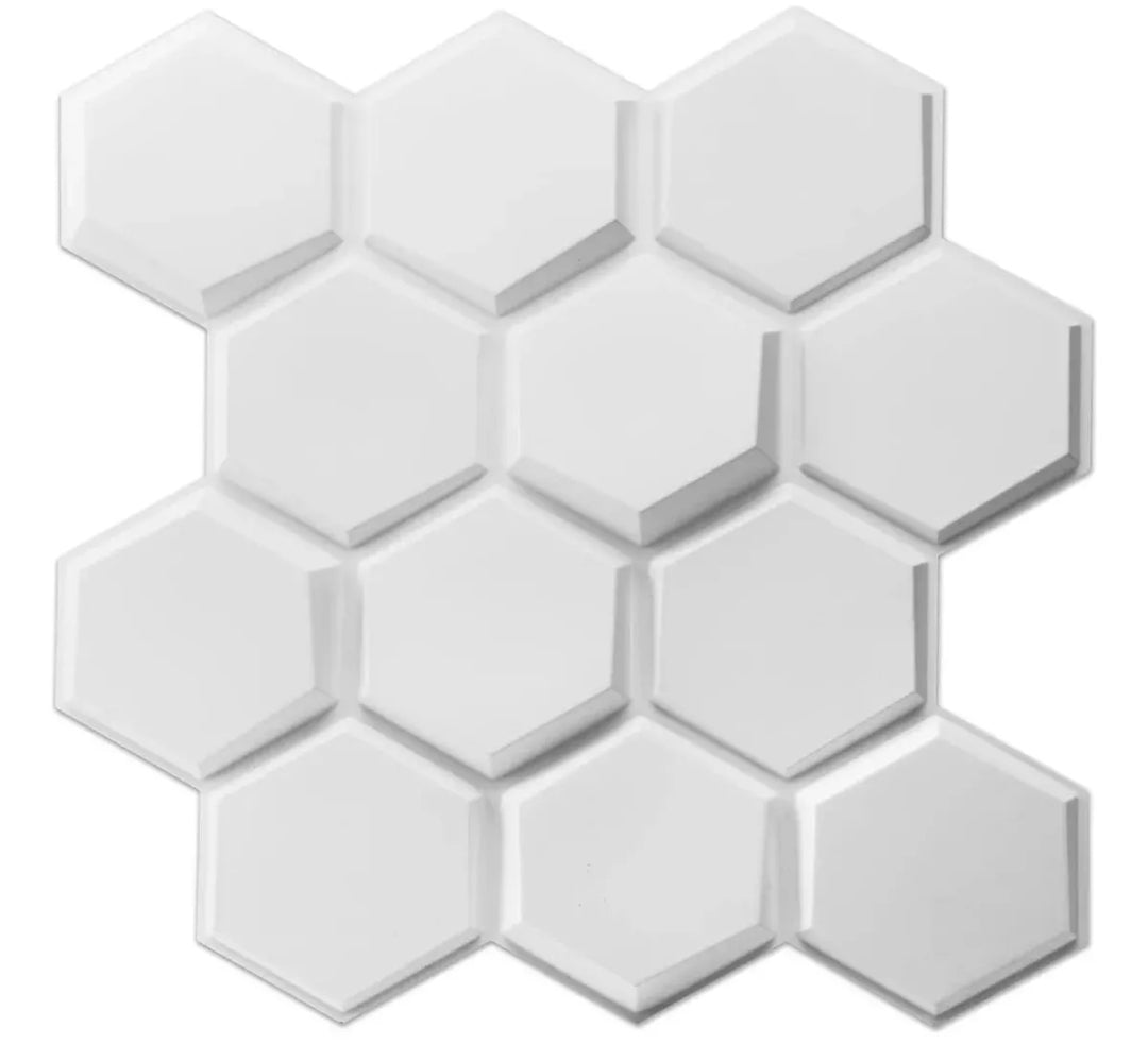 Paneles 3D blanco 20 piezas 50x50cm