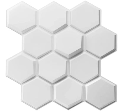 Paneles 3D blanco 20 piezas 50x50cm
