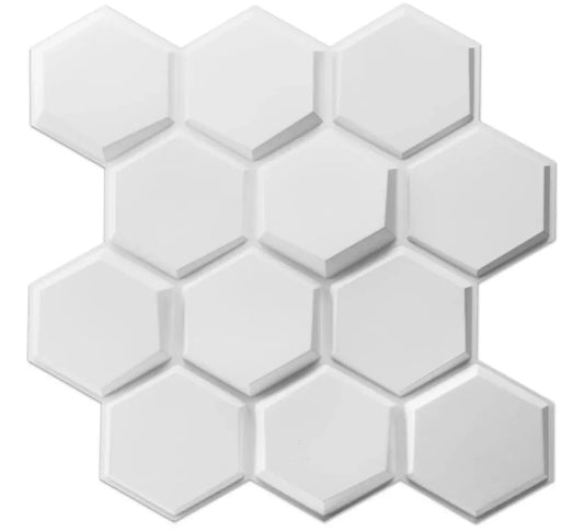 Paneles 3D blanco 20 piezas 50x50cm