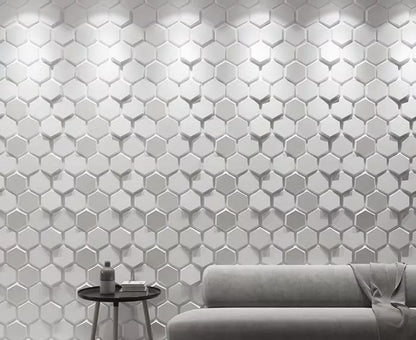Paneles 3D blanco 20 piezas 50x50cm