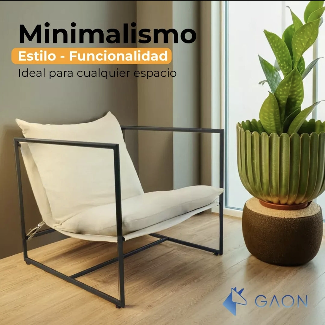 Silla individual Estructura metálica con cojín