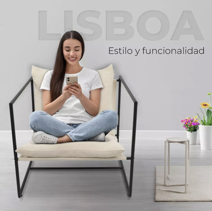 Silla individual Estructura metálica con cojín