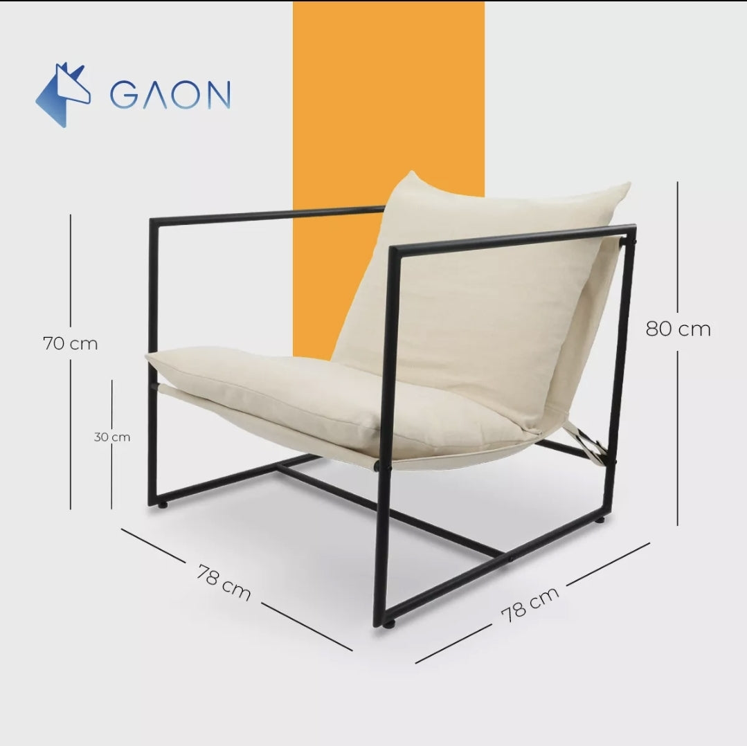 Silla individual Estructura metálica con cojín