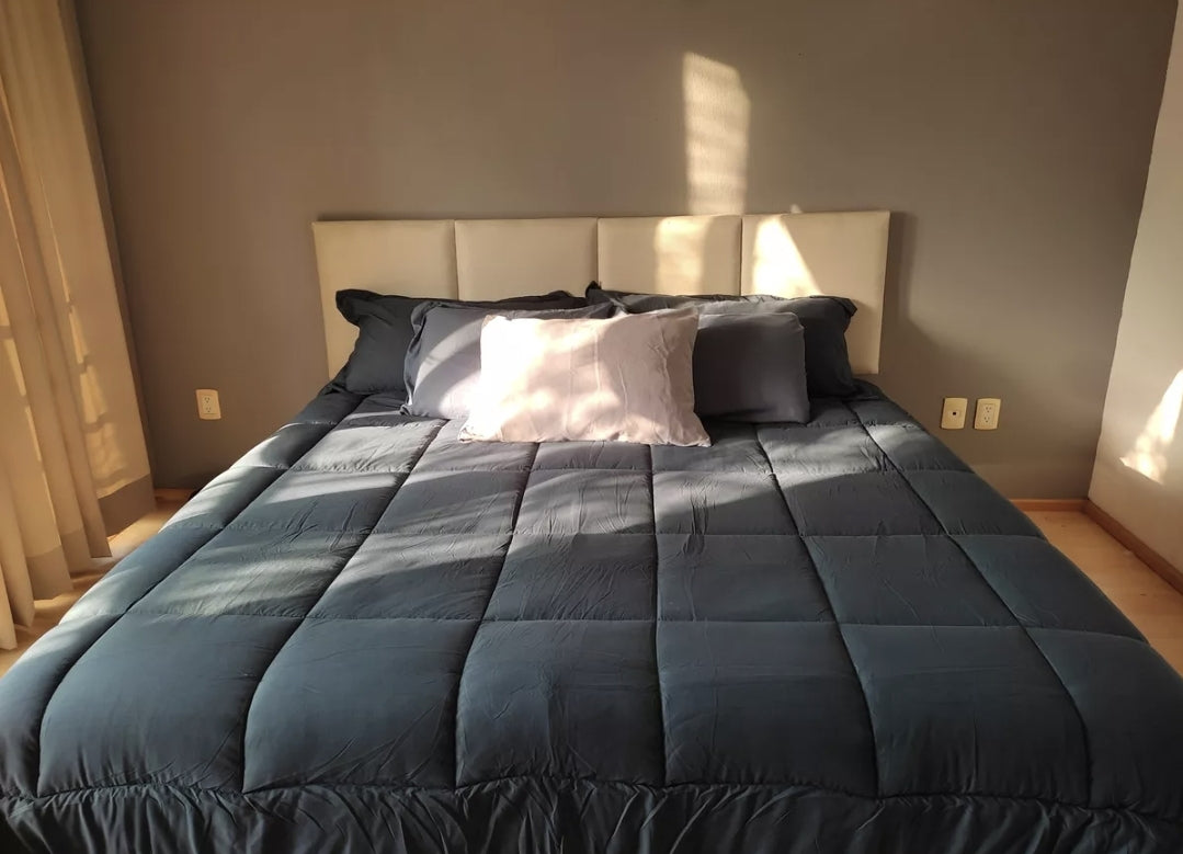 Set 7 Pzas Edredón Queen Size Fundas de almohada Juego de Sabanas