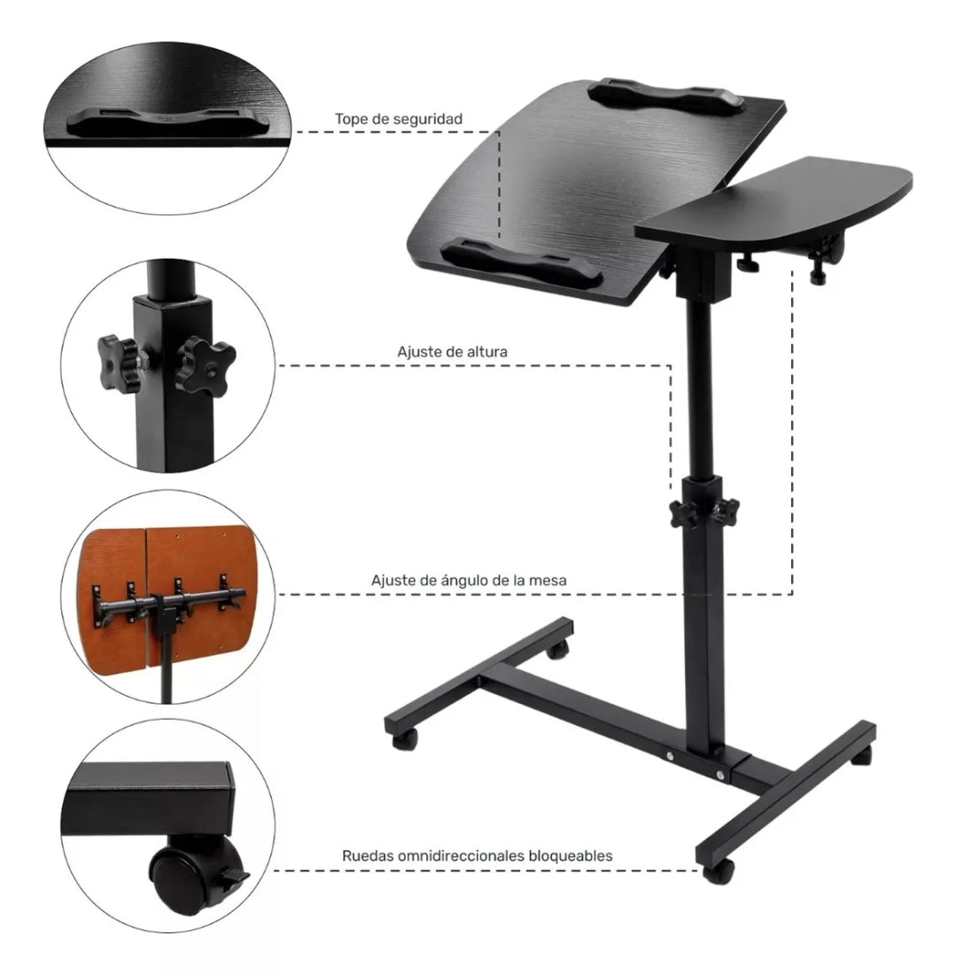 Mesa Auxiliar de sofá plegable para Laptop 60cm