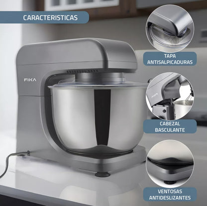 Batidora De Pedestal Fika 380w 4lt 8 Velocidades 127v Color Gris