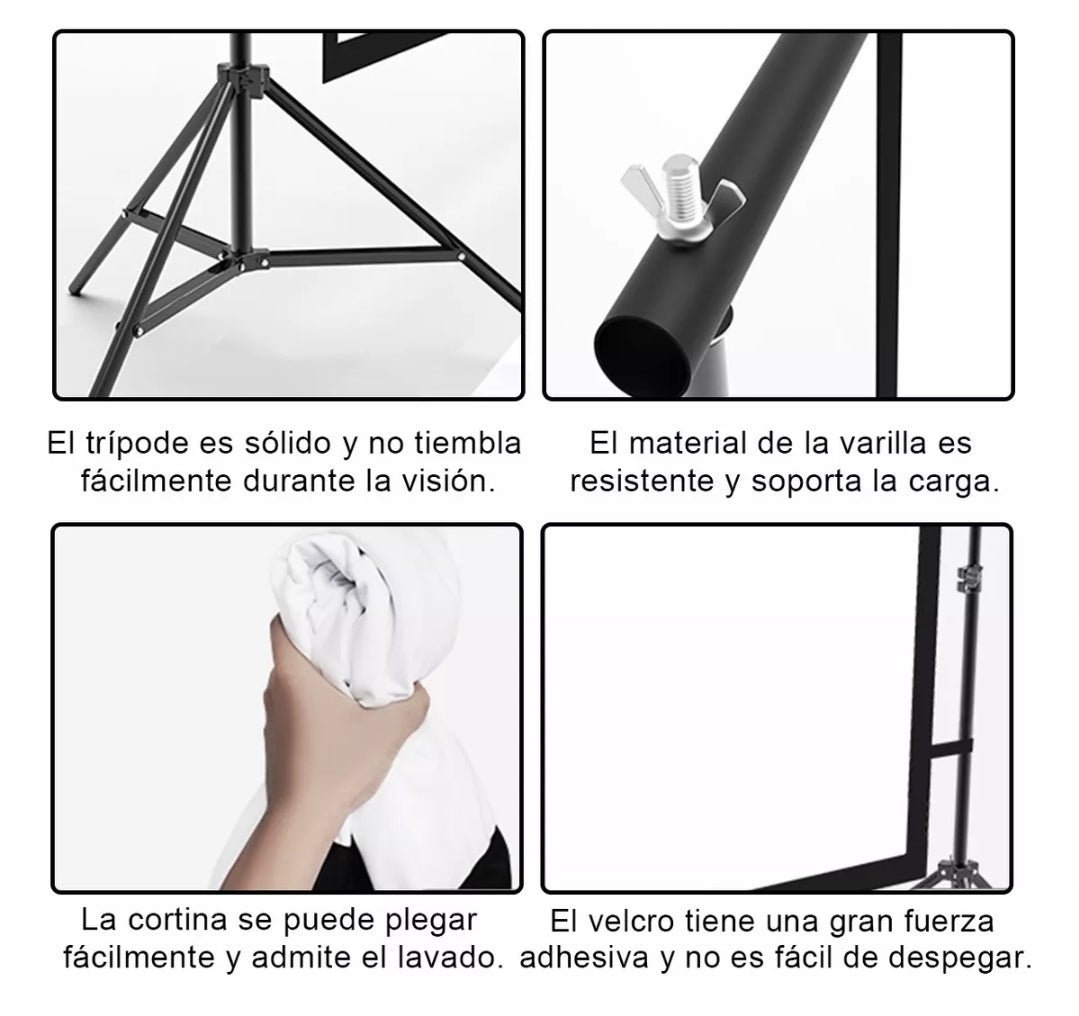 Pantalla De Proyector 120 Pulgadas Con Trípode Telescópico
