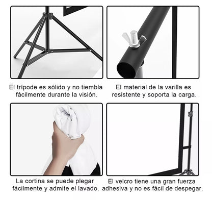 Pantalla De Proyector 120 Pulgadas Con Trípode Telescópico
