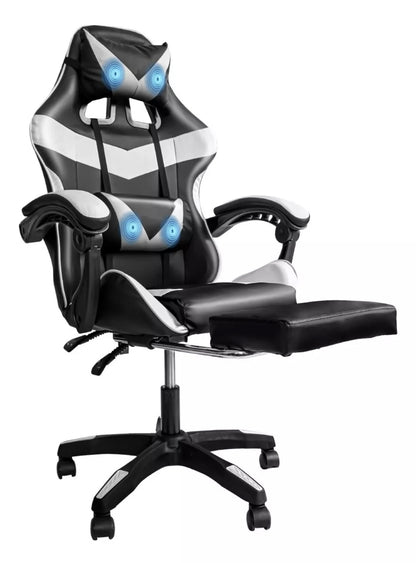 Silla Gamer Reclinable Giratoria Ergonómica Cómoda 2 Masajes