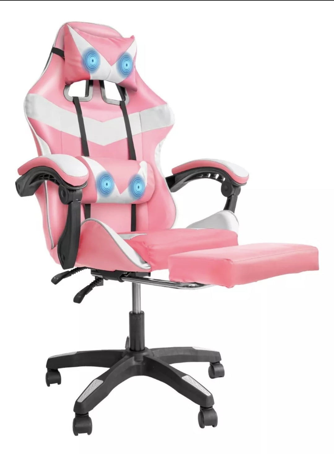 Silla Gamer Reclinable Giratoria Ergonómica Cómoda 2 Masajes