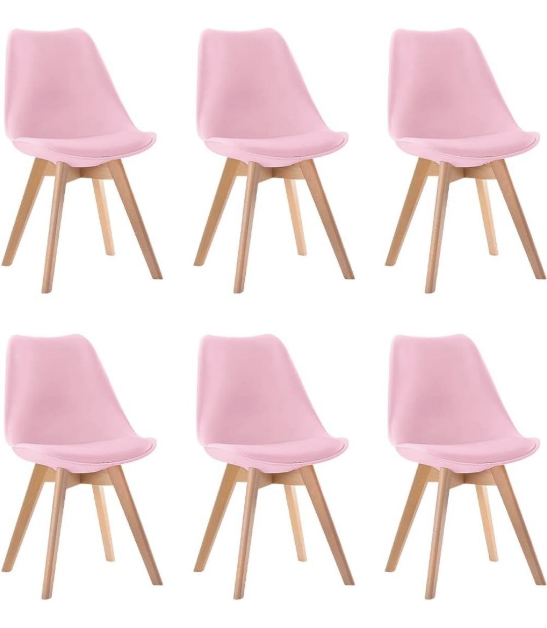 Set de 6 sillas eames tulip