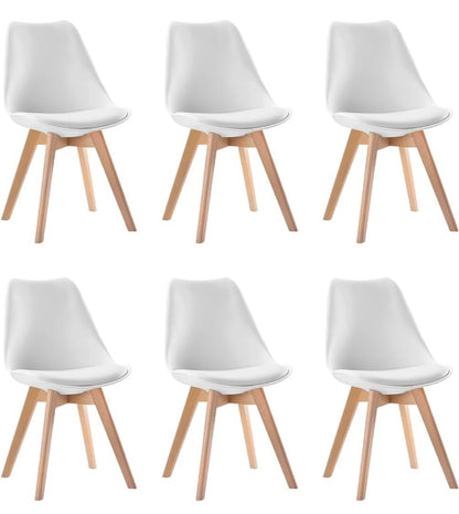 Set de 6 sillas eames tulip